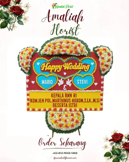 Papan Bunga Pernikahan Leksana